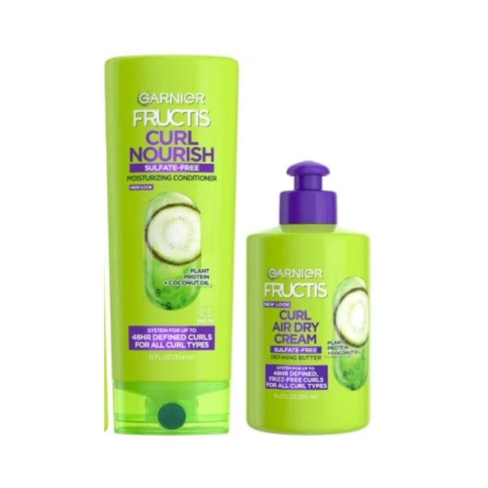 Garnier Fructis Curl Nourish Sulfate Free Conditioner + Curl Air Dray Cream